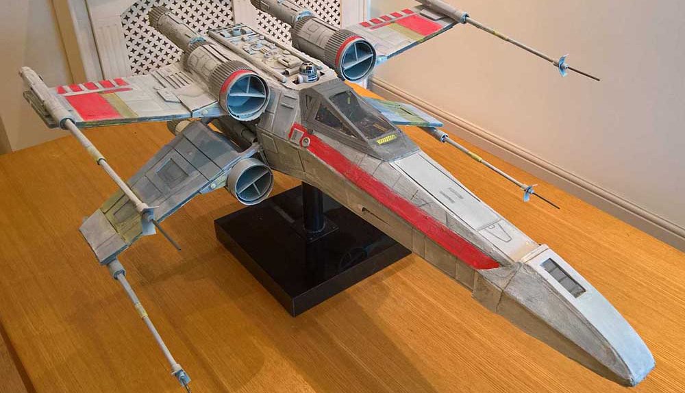Star Wars scratch built X-Wing fighter model